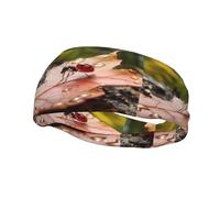 Sports Decorative Sweatband YYHHAOFA Little Ants On Maple Leaves stamp - Stretchable, Breathable, Soft, and Sweat Wicking Headband for Men and Women