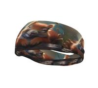 Sports Decorative Sweatband YYHHAOFA Little Squirrel In A Dream stamp - Stretchable, Breathable, Soft, and Sweat Wicking Headband for Men and Women