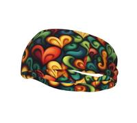 Sports Decorative Sweatband YYHHAOFA Love Flows Again stamp - Stretchable, Breathable, Soft, and Sweat Wicking Headband for Men and Women