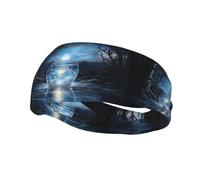 Sports Decorative Sweatband YYHHAOFA Moonlight On The Glass stamp - Stretchable, Breathable, Soft, and Sweat Wicking Headband for Men and Women