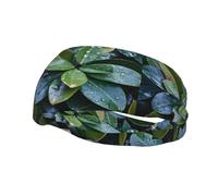 Sports Decorative Sweatband YYHHAOFA Raindrops On Leaves stamp - Stretchable, Breathable, Soft, and Sweat Wicking Headband for Men and Women