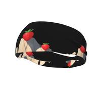 Sports Decorative Sweatband YYHHAOFA Red Fruit On The Cliff stamp - Stretchable, Breathable, Soft, and Sweat Wicking Headband for Men and Women