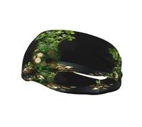 Sports Decorative Sweatband YYHHAOFA Shamrock With Gold Coins stamp - Stretchable, Breathable, Soft, and Sweat Wicking Headband for Men and Women