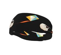 Sports Decorative Sweatband YYHHAOFA Sheep Flying A Kite stamp - Stretchable, Breathable, Soft, and Sweat Wicking Headband for Men and Women