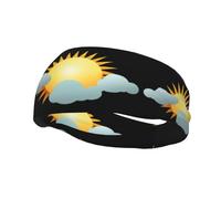 Sports Decorative Sweatband YYHHAOFA The Waking Sun stamp - Stretchable, Breathable, Soft, and Sweat Wicking Headband for Men and Women