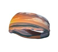 Sports Decorative Sweatband YYHWHJDE Beach Maui Hawaii Sunset Sea Waves Clouds Prints - Stretchable, Breathable, Soft, and Sweat Wicking Headband for Men and Women