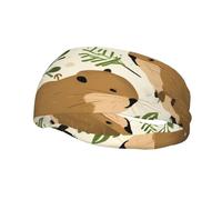 Sports Decorative Sweatband YYHWHJDE beaver working Pattern - Stretchable, Breathable, Soft, and Sweat Wicking Headband for Men and Women