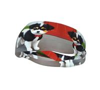 Sports Decorative Sweatband YYHWHJDE Black and white puppy Pattern - Stretchable, Breathable, Soft, and Sweat Wicking Headband for Men and Women