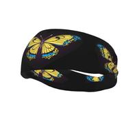 Sports Decorative Sweatband YYHWHJDE Butterfly In The Heart Pattern - Stretchable, Breathable, Soft, and Sweat Wicking Headband for Men and Women