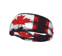 Sports Decorative Sweatband YYHWHJDE Canadian flag Pattern - Stretchable, Breathable, Soft, and Sweat Wicking Headband for Men and Women