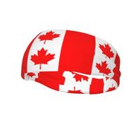 Sports Decorative Sweatband YYHWHJDE Canadian flag Pattern - Stretchable, Breathable, Soft, and Sweat Wicking Headband for Men and Women