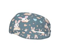 Sports Decorative Sweatband YYHWHJDE Cartoon cute bunny Prints - Stretchable, Breathable, Soft, and Sweat Wicking Headband for Men and Women