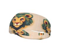 Sports Decorative Sweatband YYHWHJDE Cartoon lion Prints - Stretchable, Breathable, Soft, and Sweat Wicking Headband for Men and Women