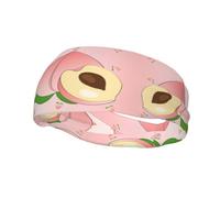 Sports Decorative Sweatband YYHWHJDE cartoon peach Pattern - Stretchable, Breathable, Soft, and Sweat Wicking Headband for Men and Women