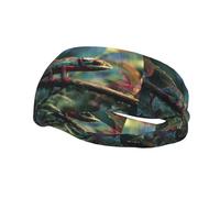Sports Decorative Sweatband YYHWHJDE Chameleons In The Rainforest Pattern - Stretchable, Breathable, Soft, and Sweat Wicking Headband for Men and Women