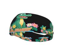 Sports Decorative Sweatband YYHWHJDE Crocodile On The Flower Boat Pattern - Stretchable, Breathable, Soft, and Sweat Wicking Headband for Men and Women
