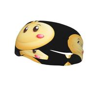 Sports Decorative Sweatband YYHWHJDE Cute smiley face symbol Prints - Stretchable, Breathable, Soft, and Sweat Wicking Headband for Men and Women