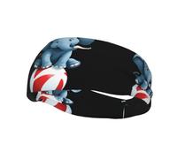 Sports Decorative Sweatband YYHWHJDE Elephant On The Ball Pattern - Stretchable, Breathable, Soft, and Sweat Wicking Headband for Men and Women