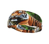 Sports Decorative Sweatband YYHWHJDE Fierce tiger Pattern - Stretchable, Breathable, Soft, and Sweat Wicking Headband for Men and Women