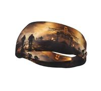 Sports Decorative Sweatband YYHWHJDE Firefighters fighting fires Prints - Stretchable, Breathable, Soft, and Sweat Wicking Headband for Men and Women