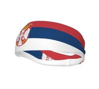 Sports Decorative Sweatband YYHWHJDE Flag of Serbia Pattern - Stretchable, Breathable, Soft, and Sweat Wicking Headband for Men and Women