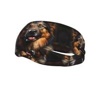 Sports Decorative Sweatband YYHWHJDE German Shepherd Prints - Stretchable, Breathable, Soft, and Sweat Wicking Headband for Men and Women