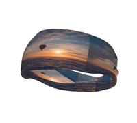 Sports Decorative Sweatband YYHWHJDE Hot Air Balloon At Sunrise Pattern - Stretchable, Breathable, Soft, and Sweat Wicking Headband for Men and Women