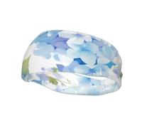 Sports Decorative Sweatband YYHWHJDE hydrangea watercolor Pattern - Stretchable, Breathable, Soft, and Sweat Wicking Headband for Men and Women