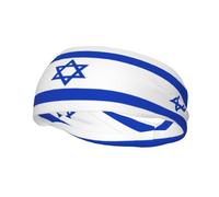 Sports Decorative Sweatband YYHWHJDE Israeli flag Pattern - Stretchable, Breathable, Soft, and Sweat Wicking Headband for Men and Women