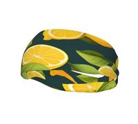 Sports Decorative Sweatband YYHWHJDE lemon fruit Pattern - Stretchable, Breathable, Soft, and Sweat Wicking Headband for Men and Women
