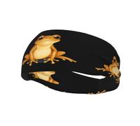 Sports Decorative Sweatband YYHWHJDE Little brown frog Prints - Stretchable, Breathable, Soft, and Sweat Wicking Headband for Men and Women