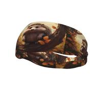Sports Decorative Sweatband YYHWHJDE Little Hedgehog On The Tree Pattern - Stretchable, Breathable, Soft, and Sweat Wicking Headband for Men and Women
