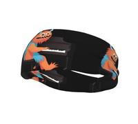 Sports Decorative Sweatband YYHWHJDE Little monster playing piano Prints - Stretchable, Breathable, Soft, and Sweat Wicking Headband for Men and Women