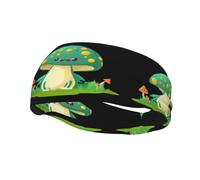 Sports Decorative Sweatband YYHWHJDE Mushroom Monster Prints - Stretchable, Breathable, Soft, and Sweat Wicking Headband for Men and Women