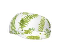 Sports Decorative Sweatband YYHWHJDE Natural Plant Silhouette Fern Leaf Prints - Stretchable, Breathable, Soft, and Sweat Wicking Headband for Men and Women
