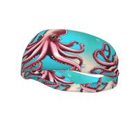 Sports Decorative Sweatband YYHWHJDE Octopus's Joy Prints - Stretchable, Breathable, Soft, and Sweat Wicking Headband for Men and Women