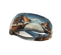 Sports Decorative Sweatband YYHWHJDE old sailing ship Prints - Stretchable, Breathable, Soft, and Sweat Wicking Headband for Men and Women