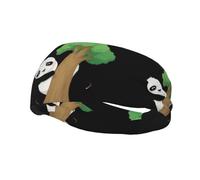 Sports Decorative Sweatband YYHWHJDE Panda hugging a tree Prints - Stretchable, Breathable, Soft, and Sweat Wicking Headband for Men and Women