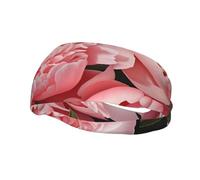 Sports Decorative Sweatband YYHWHJDE peony flowers blossom Pattern - Stretchable, Breathable, Soft, and Sweat Wicking Headband for Men and Women