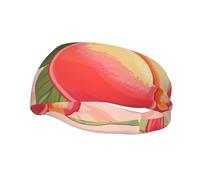 Sports Decorative Sweatband YYHWHJDE Pink Peach Pattern Pattern - Stretchable, Breathable, Soft, and Sweat Wicking Headband for Men and Women
