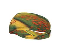 Sports Decorative Sweatband YYHWHJDE Poppies Field Yellow Brick Road Prints - Stretchable, Breathable, Soft, and Sweat Wicking Headband for Men and Women