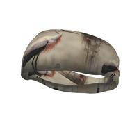 Sports Decorative Sweatband YYHWHJDE Proud Crane Prints - Stretchable, Breathable, Soft, and Sweat Wicking Headband for Men and Women