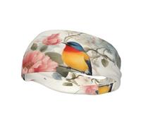 Sports Decorative Sweatband YYHWHJDE Romantic Fancy Floral Birds Butterfly Pattern - Stretchable, Breathable, Soft, and Sweat Wicking Headband for Men and Women