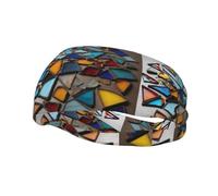 Sports Decorative Sweatband YYHWHJDE Scattered colorful fragments Prints - Stretchable, Breathable, Soft, and Sweat Wicking Headband for Men and Women
