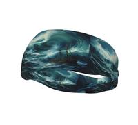 Sports Decorative Sweatband YYHWHJDE Ship in the waves Prints - Stretchable, Breathable, Soft, and Sweat Wicking Headband for Men and Women
