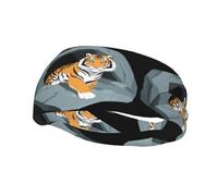 Sports Decorative Sweatband YYHWHJDE Siberian Tiger In The Cave Pattern - Stretchable, Breathable, Soft, and Sweat Wicking Headband for Men and Women
