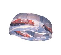 Sports Decorative Sweatband YYHWHJDE Sledding on snowy hill Prints - Stretchable, Breathable, Soft, and Sweat Wicking Headband for Men and Women