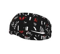 Sports Decorative Sweatband YYHWHJDE Technology symbol logo Prints - Stretchable, Breathable, Soft, and Sweat Wicking Headband for Men and Women
