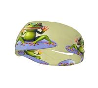 Sports Decorative Sweatband YYHWHJDE The funny frog doing yoga Prints - Stretchable, Breathable, Soft, and Sweat Wicking Headband for Men and Women