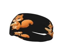 Sports Decorative Sweatband YYHWHJDE The little squirrel who loves cookies Prints - Stretchable, Breathable, Soft, and Sweat Wicking Headband for Men and Women